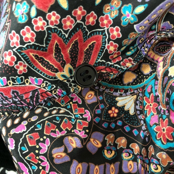 Vintage Dolman Sleeve Paisley Parachute Blouse - Picture 6 of 6